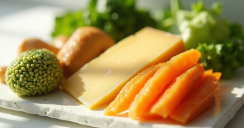 Aliments riches en vitamine K2 comme fromages et légumes verts