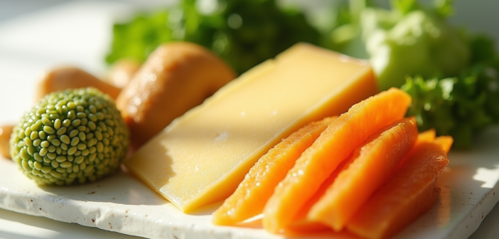 Aliments riches en vitamine K2 comme fromages et légumes verts