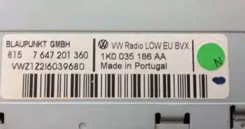 le code d'un autoradio Volkswagen