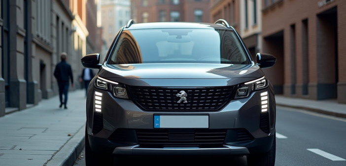 Peugeot Rifter hybride stationné en ville en journée
