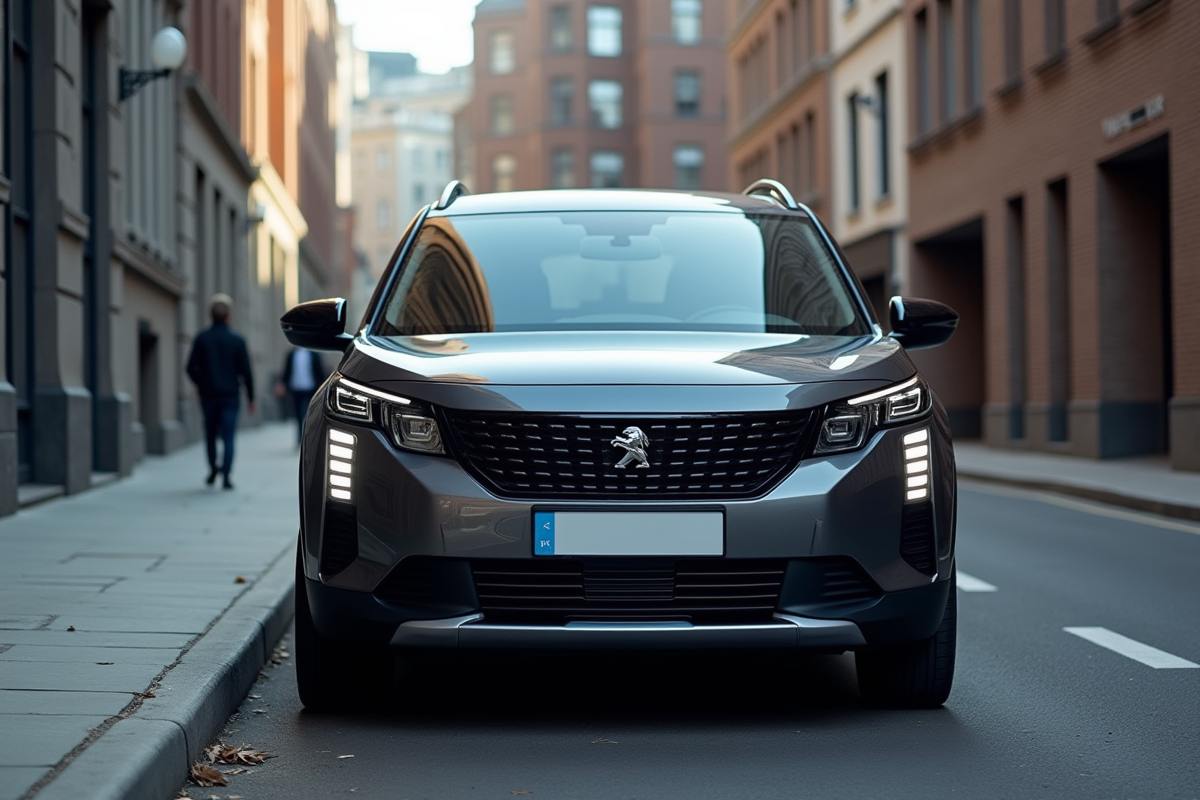 Peugeot Rifter hybride stationné en ville en journée